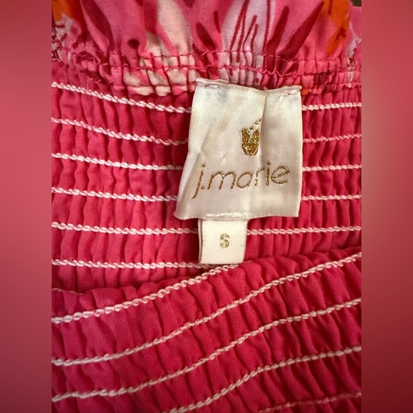 J Marie Ruby Tiered Maxi Skirt Convertible Dress Size Small Floral Cherry Print - Picture 7 of 9